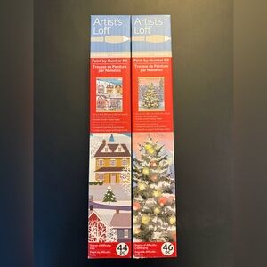 Christmas Paint-by-Number Kit Pair Bundle